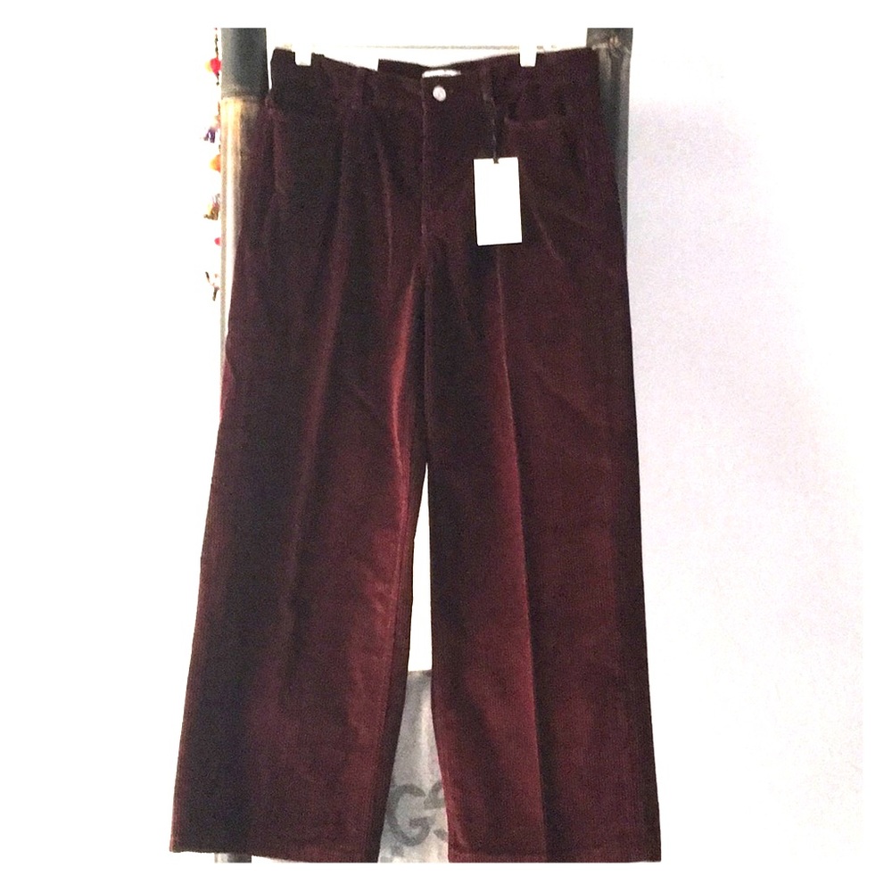 Zara maroon corduroy pants